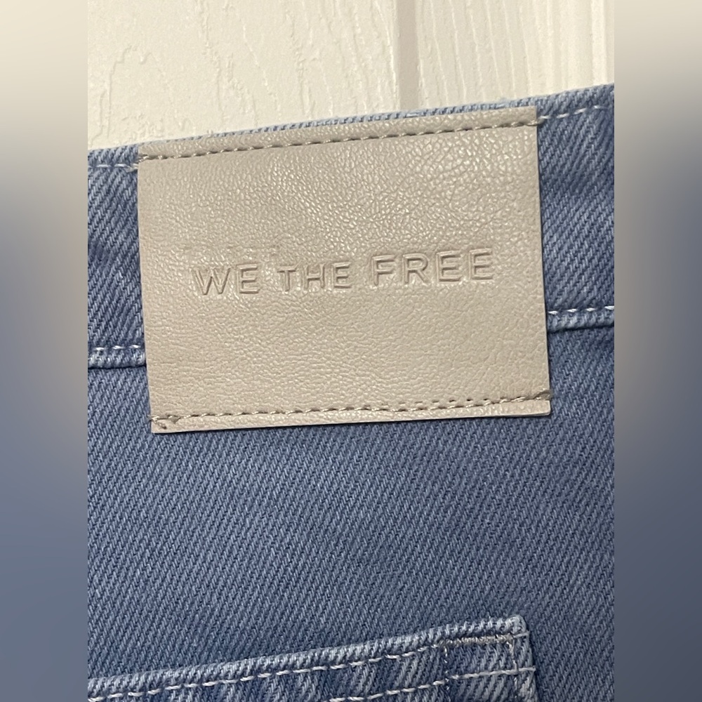 ❗️Sold❗️FREE PEOPLE We The Free Deep Trance Dropped Boyfriend Jeans Sz 33 NWT - Picture 13 of 15